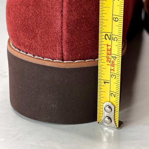 Vionic Finley Slip On Comfort Shoes Suede Loafers Syrah Red Women 9 NWB - Picture 8 of 11